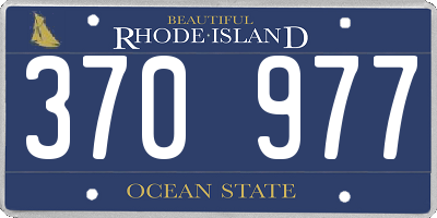 RI license plate 370977