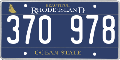 RI license plate 370978