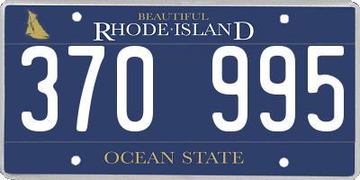 RI license plate 370995