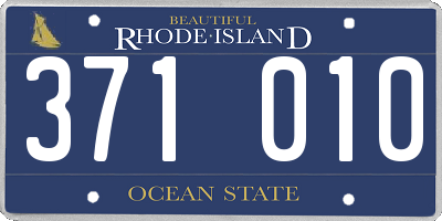 RI license plate 371010