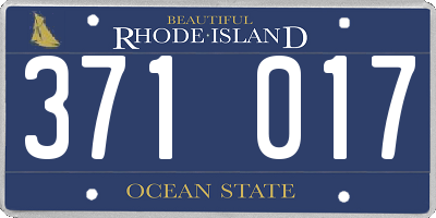 RI license plate 371017