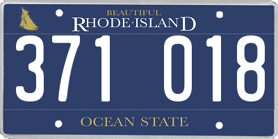 RI license plate 371018
