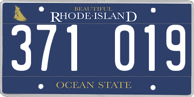 RI license plate 371019