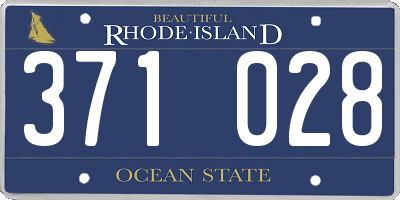 RI license plate 371028