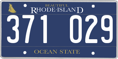 RI license plate 371029