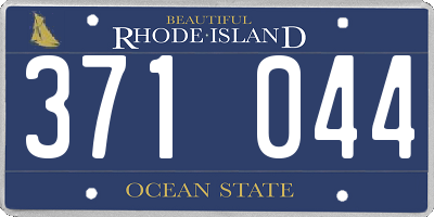 RI license plate 371044