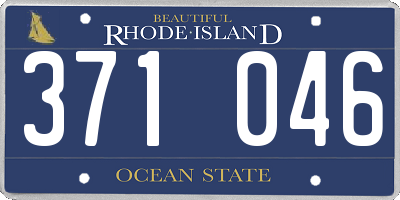 RI license plate 371046