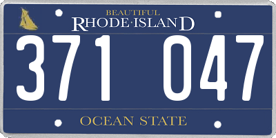 RI license plate 371047