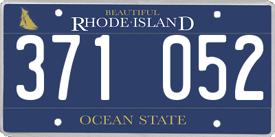 RI license plate 371052