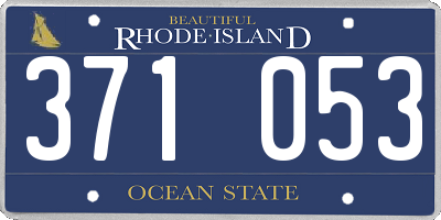 RI license plate 371053