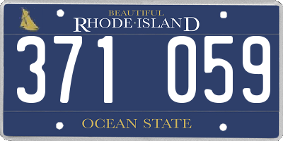 RI license plate 371059