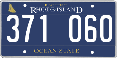 RI license plate 371060