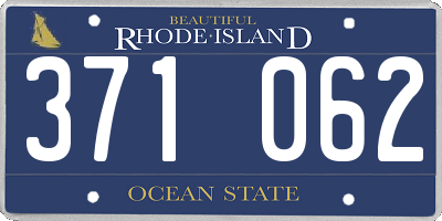 RI license plate 371062