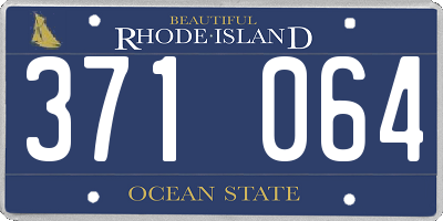 RI license plate 371064