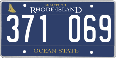 RI license plate 371069