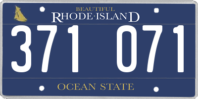 RI license plate 371071