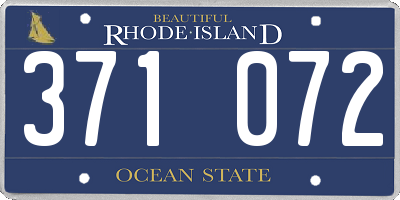 RI license plate 371072