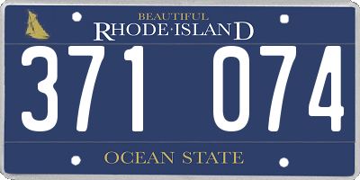 RI license plate 371074