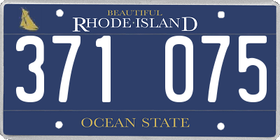 RI license plate 371075