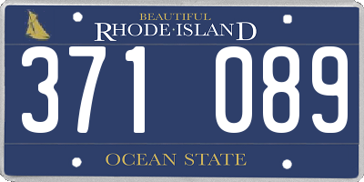 RI license plate 371089