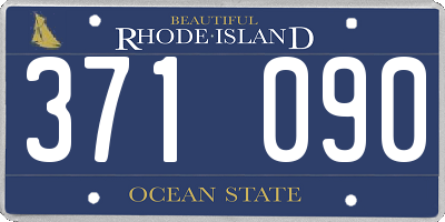 RI license plate 371090