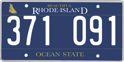 RI license plate 371091