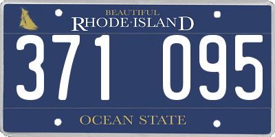 RI license plate 371095
