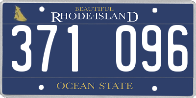 RI license plate 371096