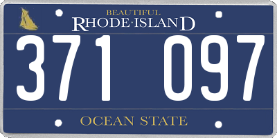 RI license plate 371097