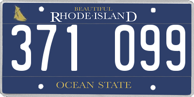 RI license plate 371099