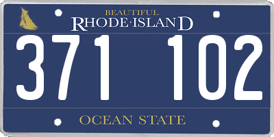 RI license plate 371102
