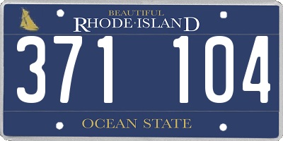 RI license plate 371104