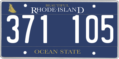 RI license plate 371105