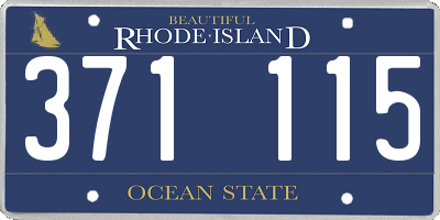 RI license plate 371115