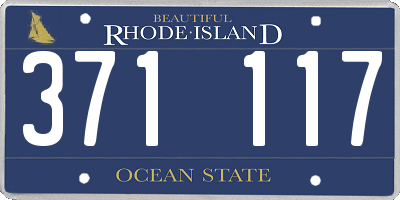 RI license plate 371117