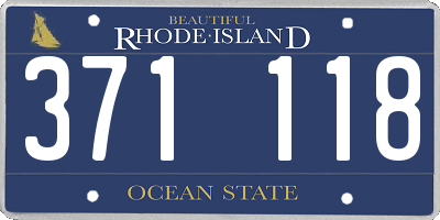 RI license plate 371118