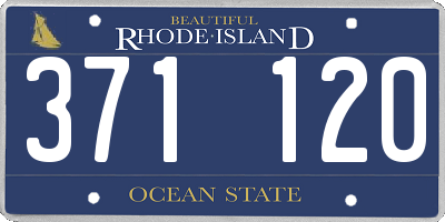 RI license plate 371120