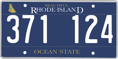 RI license plate 371124