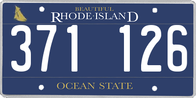 RI license plate 371126