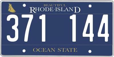 RI license plate 371144