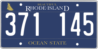 RI license plate 371145