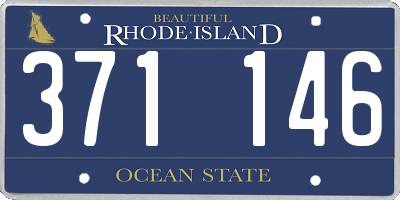 RI license plate 371146