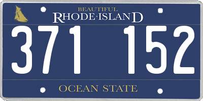 RI license plate 371152