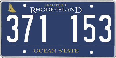 RI license plate 371153