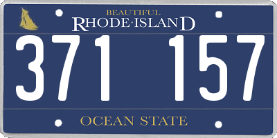 RI license plate 371157