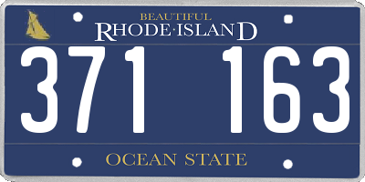 RI license plate 371163