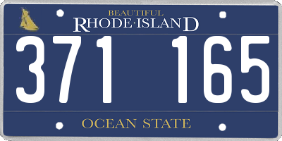 RI license plate 371165