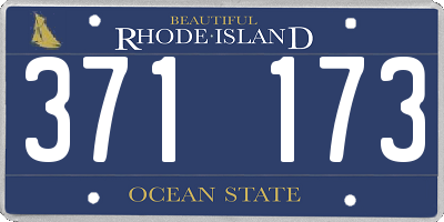 RI license plate 371173