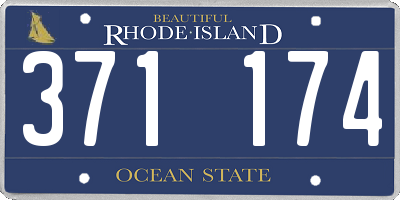 RI license plate 371174