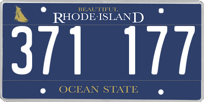 RI license plate 371177